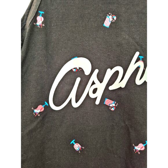 Asphalt Yacht Club Mens Tank Size S Black Pink Cocktail Theme Colorful Summer - Picture 3 of 5